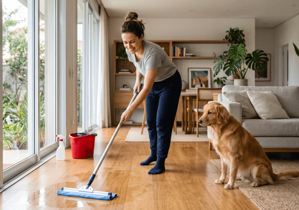Limpeza da casa para controlar pulgas do cachorro